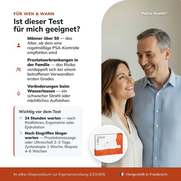 Patris Health PSA-Selbsttest – für wen der Test geeignet ist