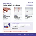 Patris Health Schilddrüsen-TSH-Selbsttest – Anwendung in drei Schritten