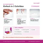 Anwendung des Patris Health Schwangerschafts-Bluttests in drei Schritten