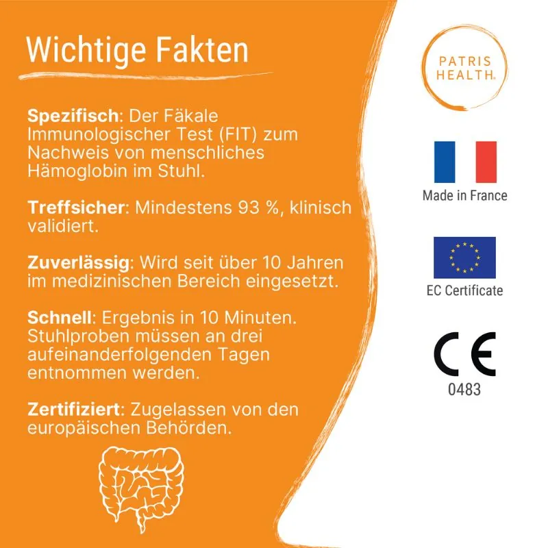 Wichtige Fakten zum Patris Health FIT Selbsttest