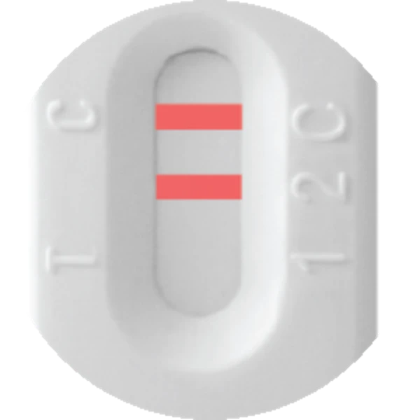 Patris Health CRP-Selbsttest – Ergebnisfenster: CRP unter 8 mg/L, nur Kontrolllinie und Linie 2