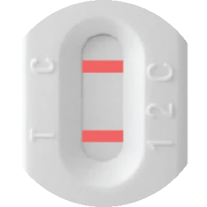 Patris Health Calprotectin-Selbsttest – Ergebnisfenster: zwei rote Linien, bei C und bei T, positiv