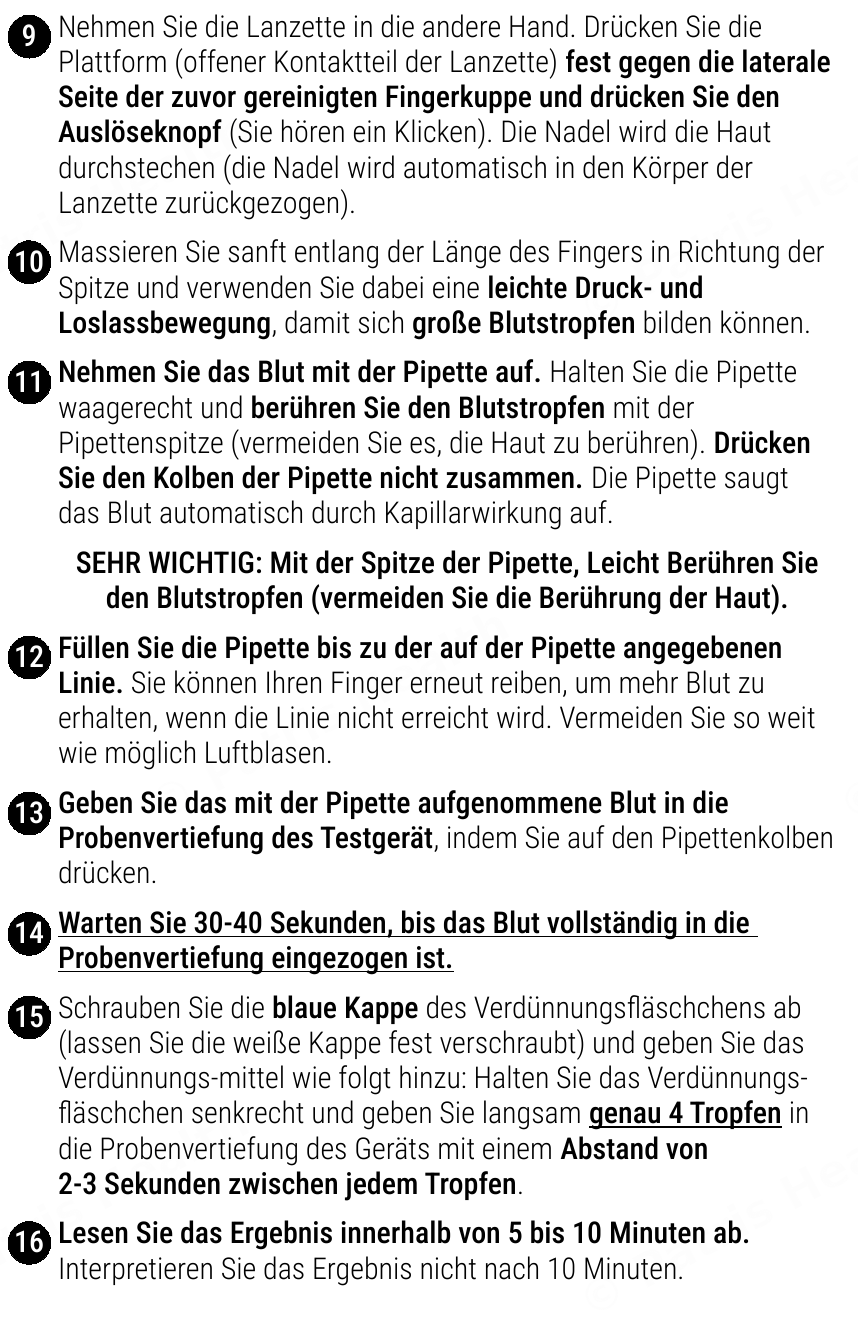 Patris Health Schwangerschafts-Bluttest Gebrauchsanweisung – das Testverfahren (Teil 2)