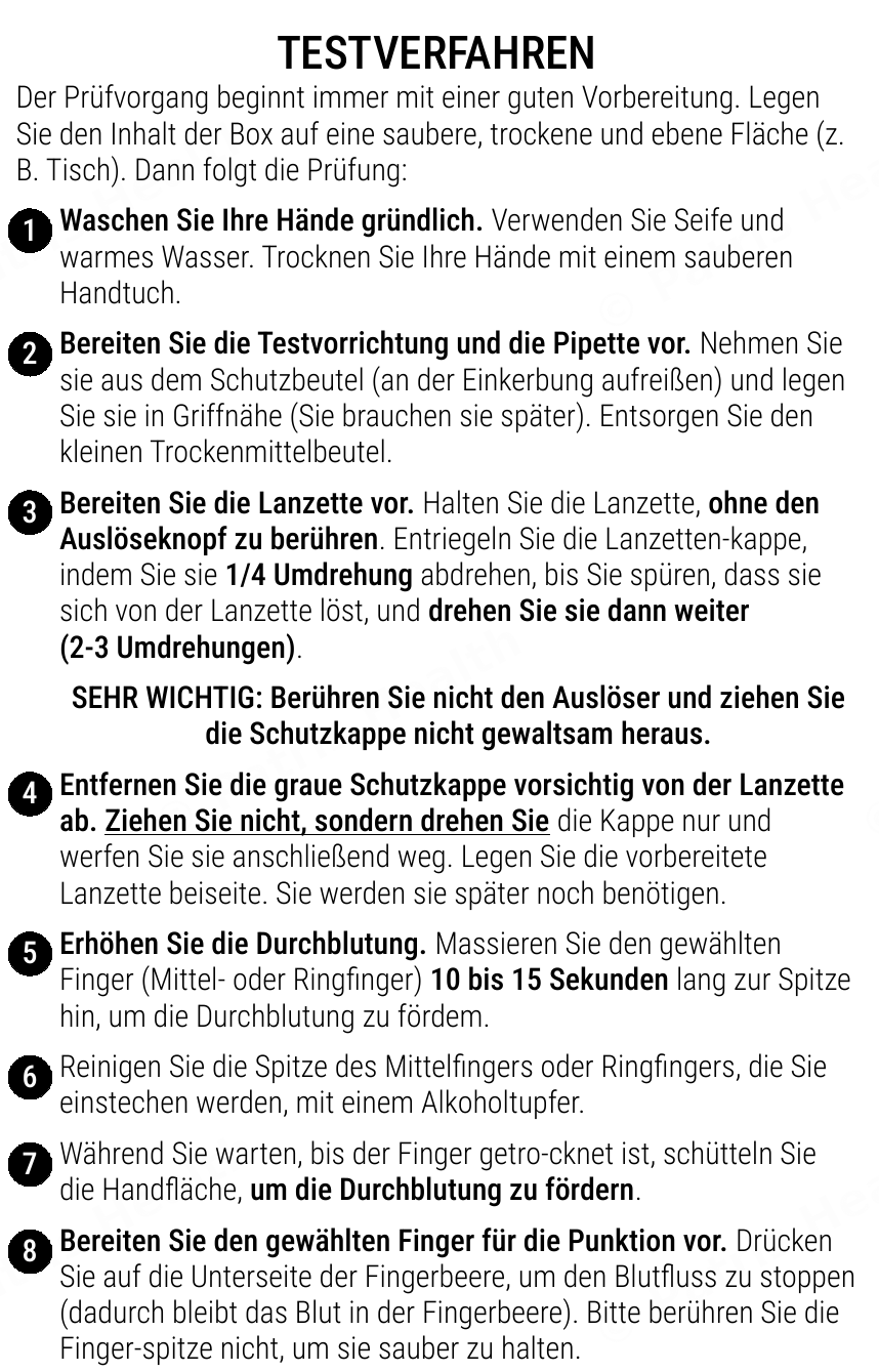Patris Health Prostata-PSA-Selbsttest Gebrauchsanweisung – das Testverfahren (Teil 1)
