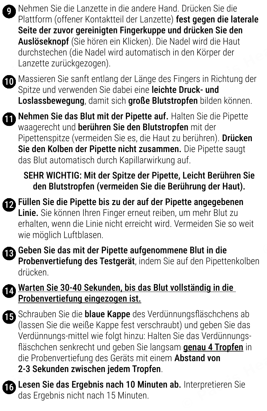 Patris Health Prostata-PSA-Selbsttest Gebrauchsanweisung – das Testverfahren (Teil 2)