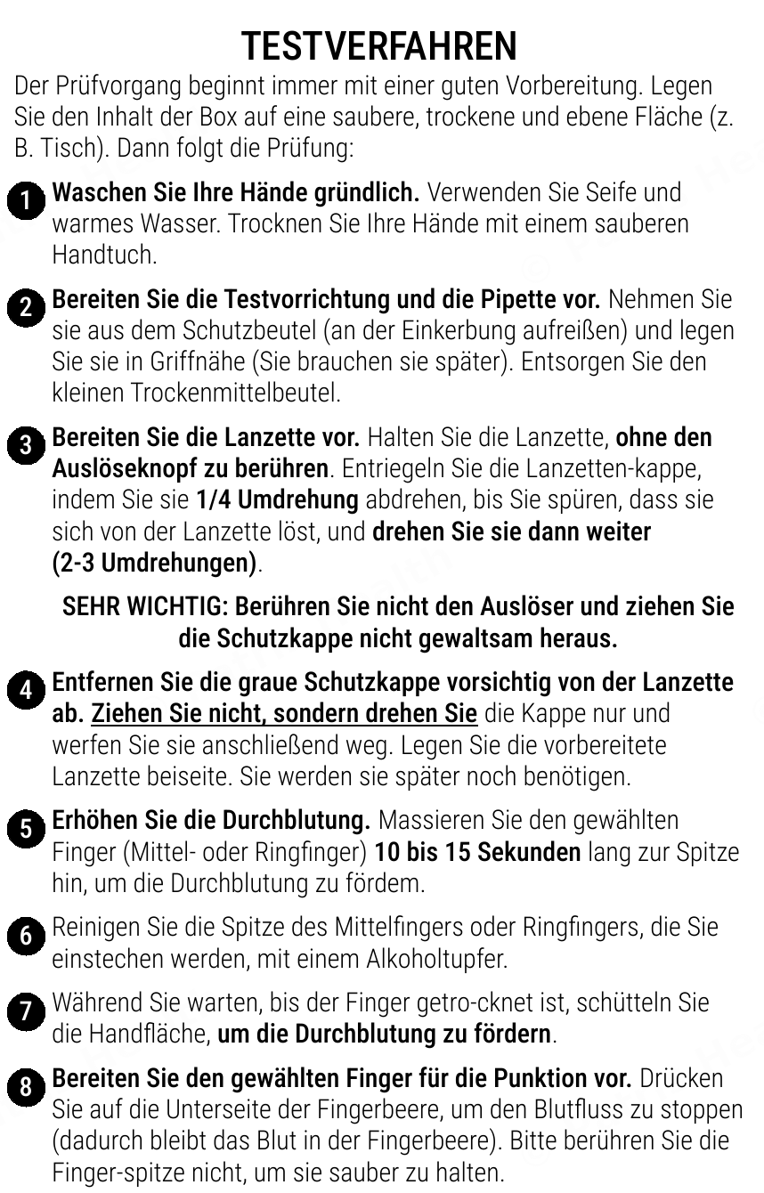 Patris Health Syphilis-Selbsttest Gebrauchsanweisung – das Testverfahren (Teil 1)