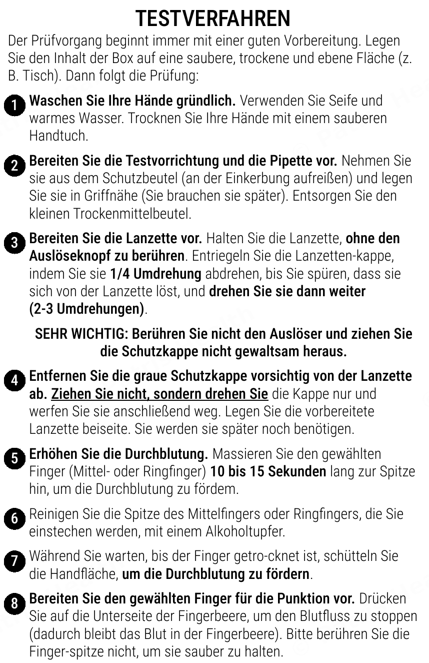 Patris Health Schilddrüsen-TSH-Selbsttest Gebrauchsanweisung – das Testverfahren (Teil 1)